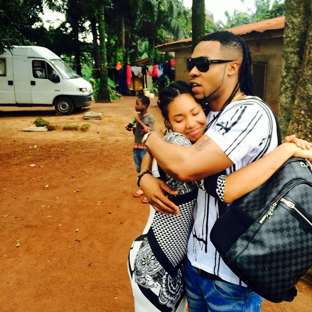 Flavour and Anna Ebiere Banner all loved up 411vibes