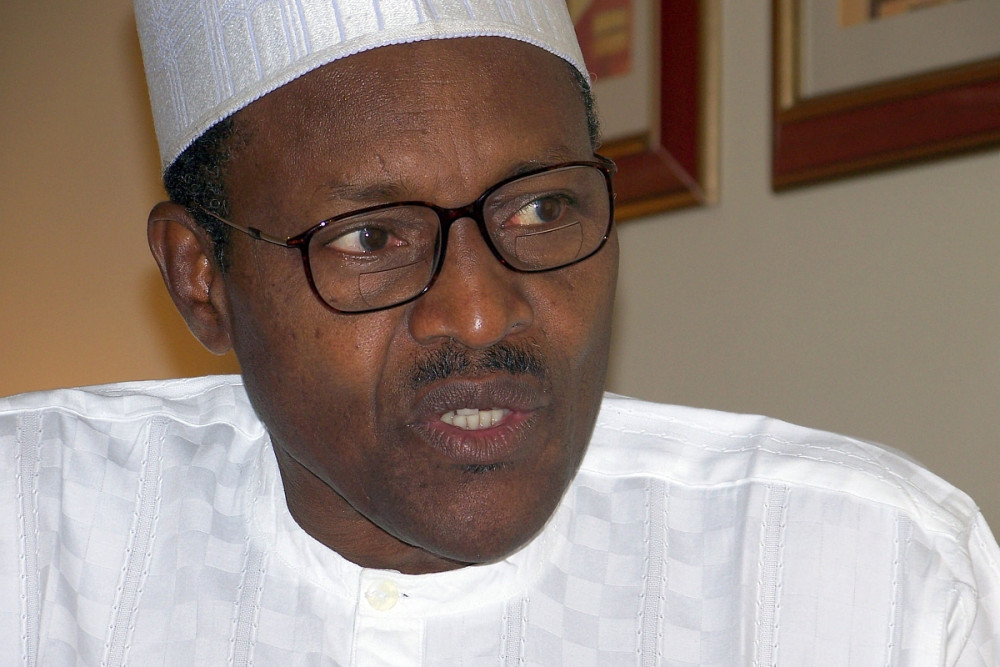 Nigerian opposition presidential candidate Muhammadu Buhari speaks during an interview in Abuja, Nigeria, on Thursday, April 29, 2007. Buhari said he'll organize protests to block next month's inauguration of Umaru Yar'Adua, the winner of April 21 elections marred by allegations of fraud. Photographer: Karl Maier/Bloomberg News