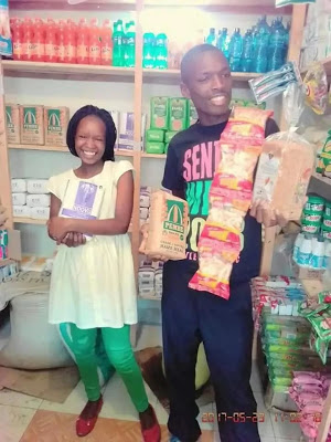 100 shilling wedding couple mini supermarket